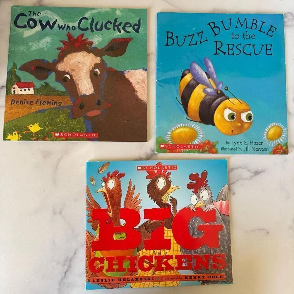 The Cow Who Clucked Big Chickens Buzz Bumblebee children’s bundle of 3 book